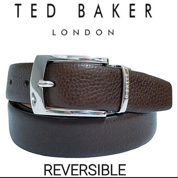 Ted Baker London Other - Ted Baker London Dark & Chestnut Brown Reversible Leather Belt 39